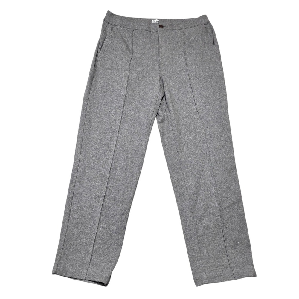 Lands' End Starfish Straight Leg Gray Knit Pants Women's‎ L/T Size 14-16